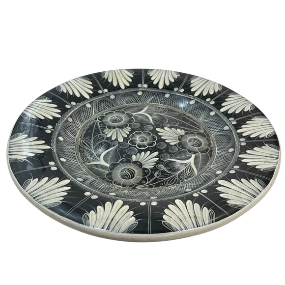 Vintage 1970s Barro Brunido Decorative Ceramic Wall Plate 12.5" - Hand Painted - Picture 2 of 8